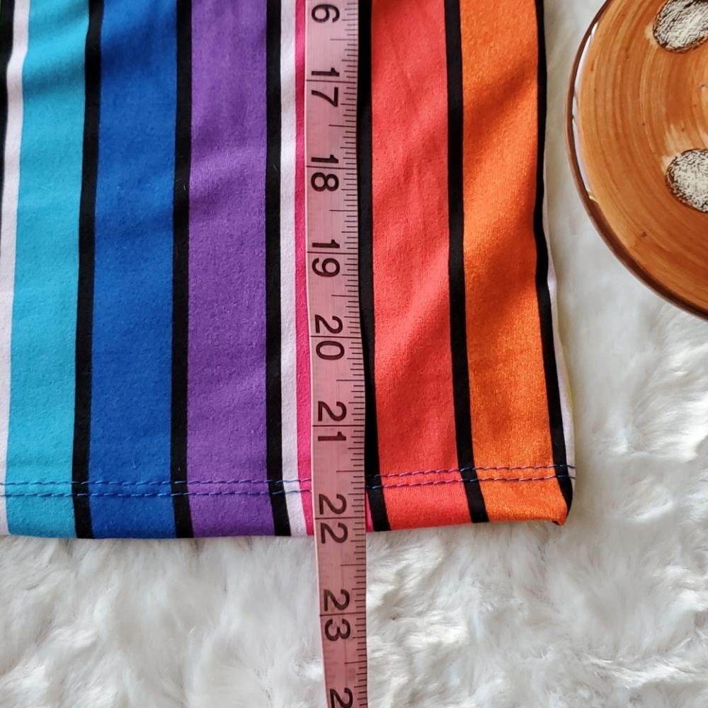 LOVE V neck s/s rainbow of bright colors size XL NWT EUC - Picture 7 of 11